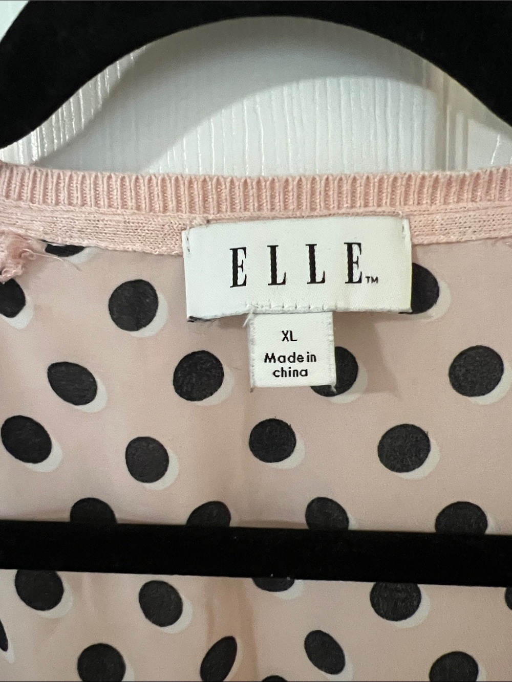 Elle Blush Pink Open-Front Cardigan with Black Trim - Picture 2 of 15